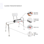 Eagle Health Supplies Sliding Transfer Bench - 77211