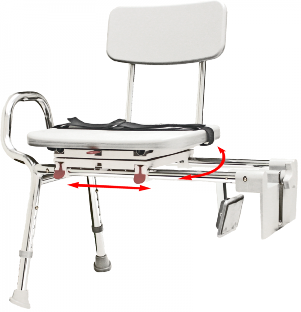 Eagle Health 77762 - Tub-Mount Swivel Sliding Transfer Bench