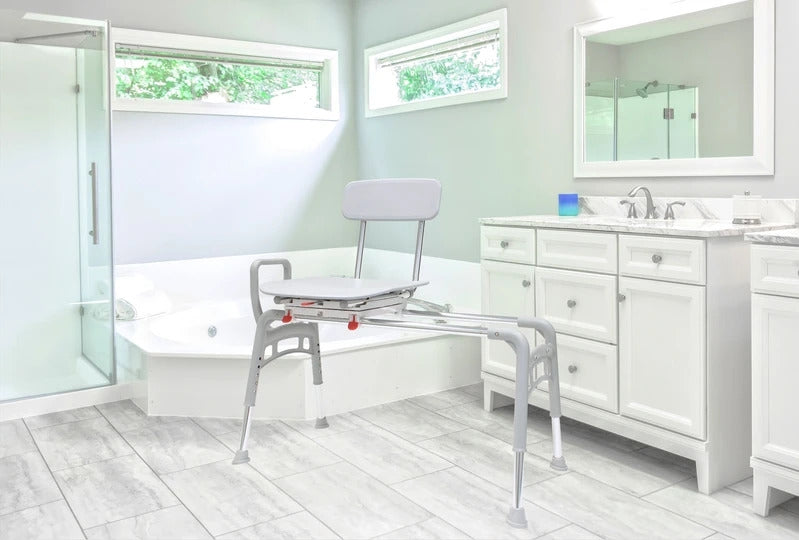 Eagle Health 78668 - Swivel & Sliding Ergo Transfer Bench, Tool Free