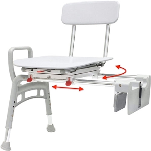 Eagle Health 78768 - Swivel & Sliding Ergo Tub Transfer Bench, Tool Free