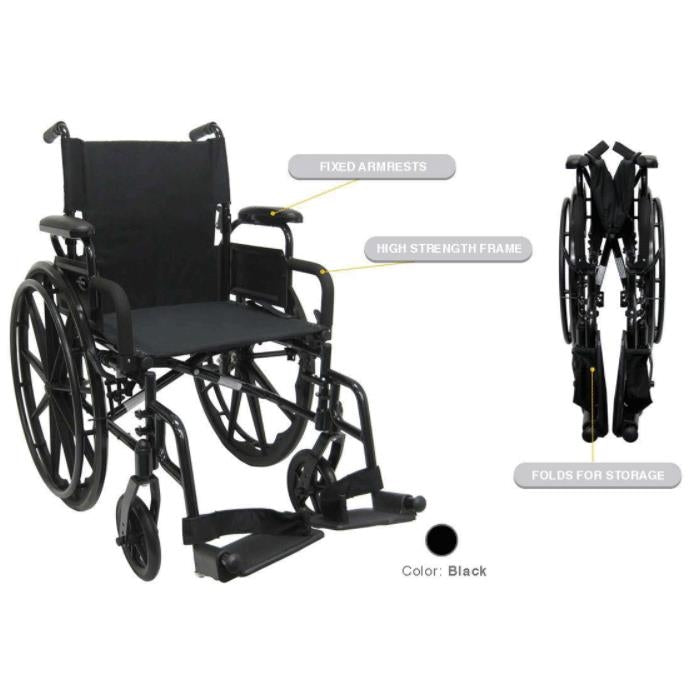 Karman Healthcare 802-DY Ultra Lightweight Economy Wheelchair