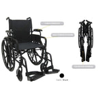 Karman Healthcare 802-DY Ultra Lightweight Economy Wheelchair