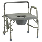 Nova Medical Heavy Duty Commode with Drop-Arm And Extra Wide Seat