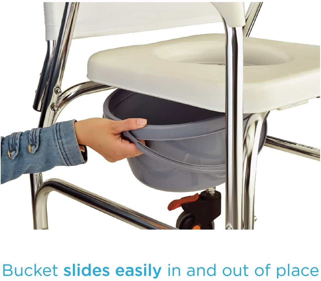NOVA Lightweight Rolling Shower Commode Chair