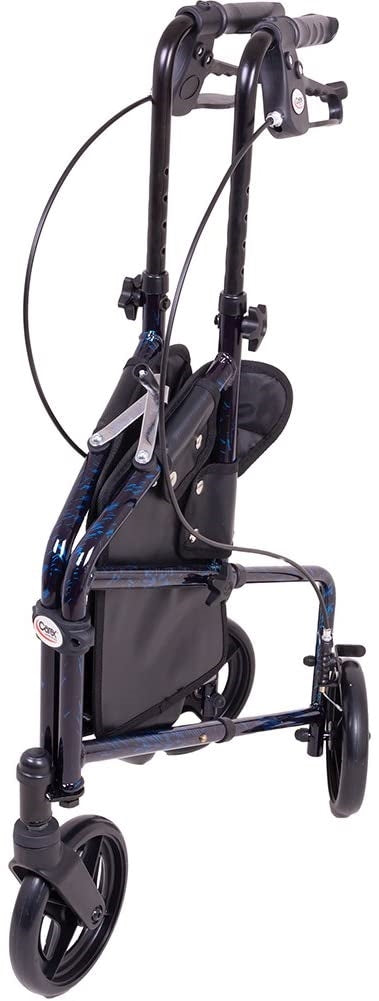 Carex Folding Trio Rolling Walker 3-Wheeled Rollator
