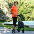 Carex Folding Trio Rolling Walker 3-Wheeled Rollator