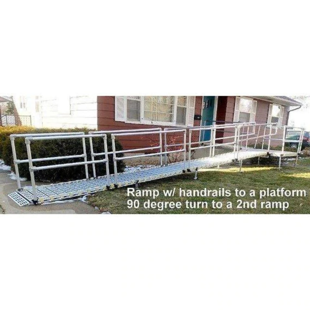 Roll-A-Ramp 36-Inch Modular Ramp w/ Both Side Loop End Handrail