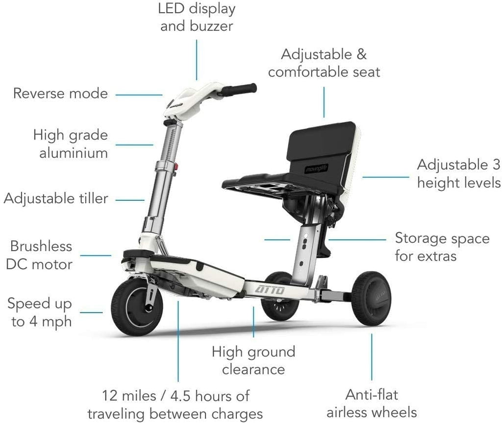 MovingLife ATTO-Folding Lightweight Mobility Scooter