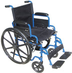 Blue Streak Wheelchair w/ Flip-Back Arms