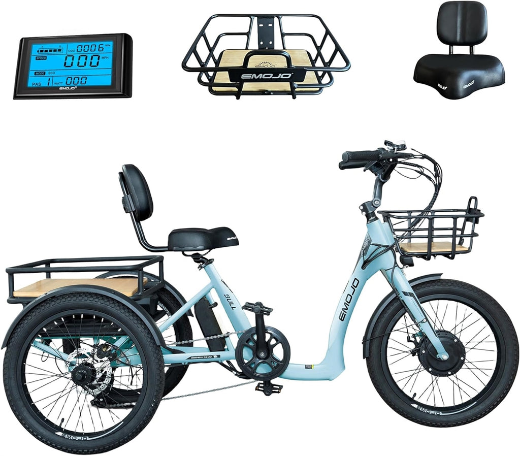 EMOJO Bull 8.5" Low Step Through Electric Tricycle