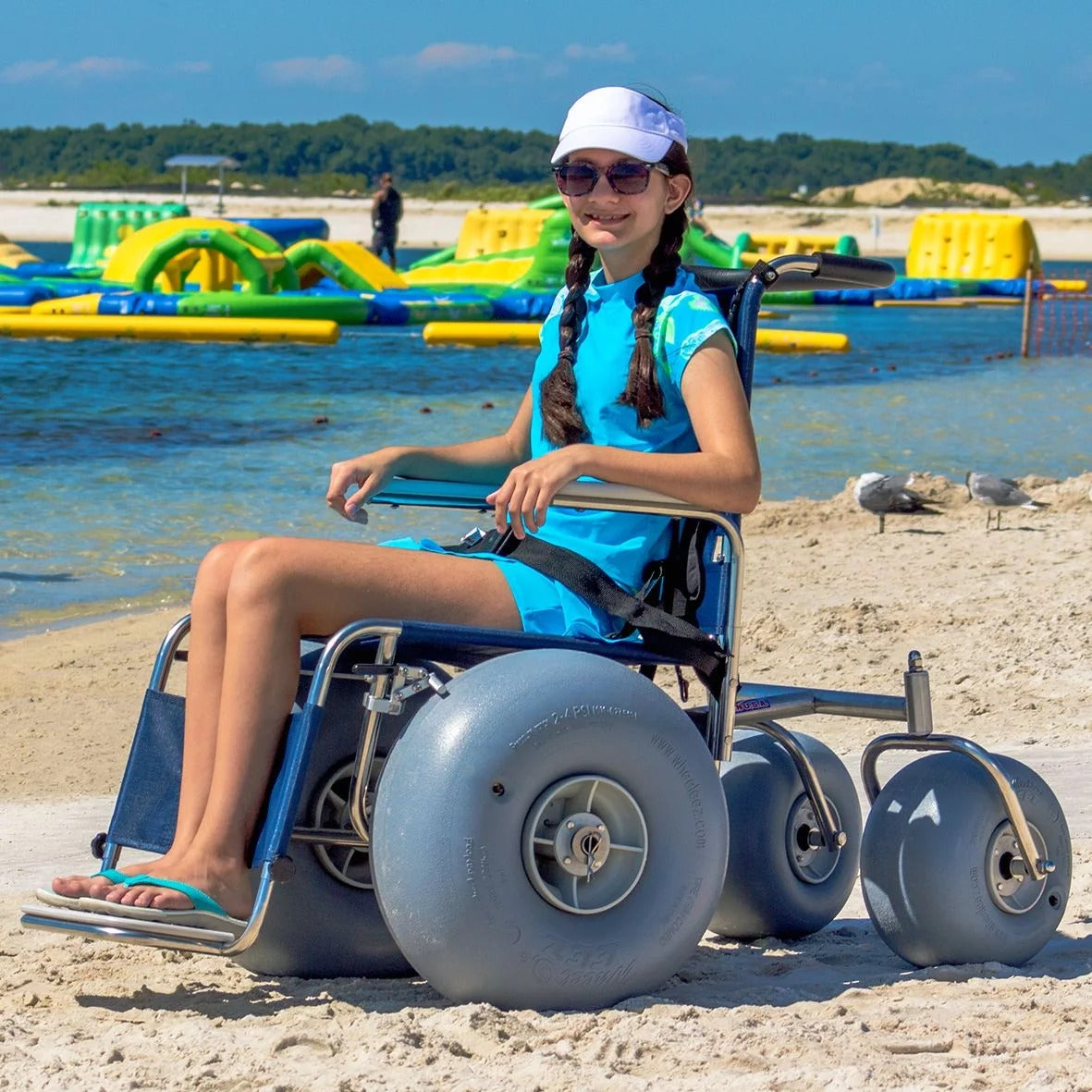 De-Bug Beach Wheelchair - Stainless Steel All Terrain Wheelchair