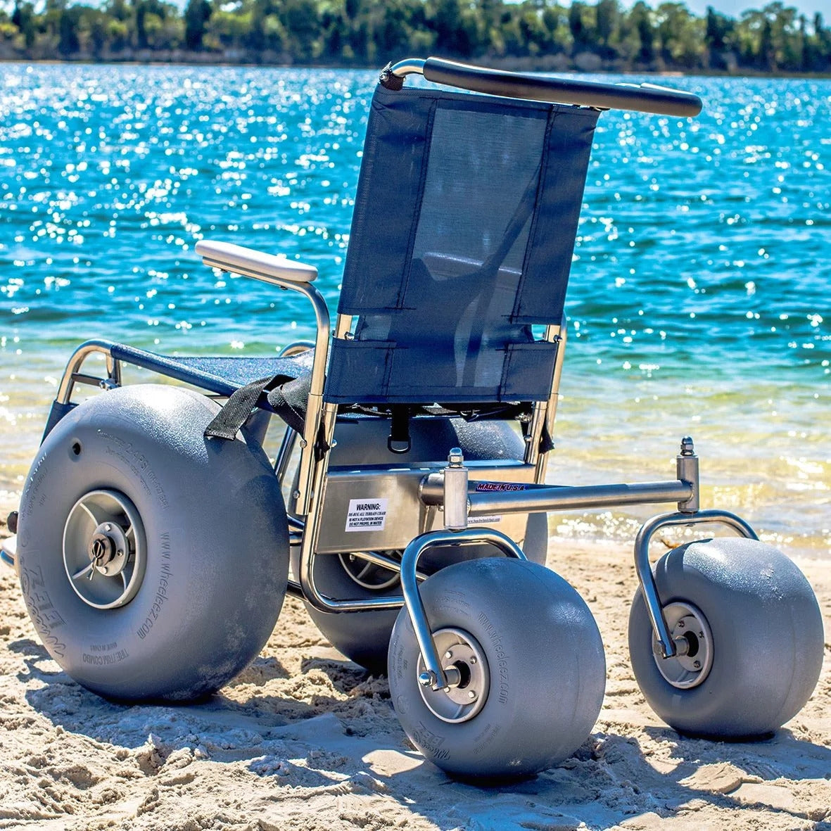 De-Bug Beach Wheelchair - Stainless Steel All Terrain Wheelchair