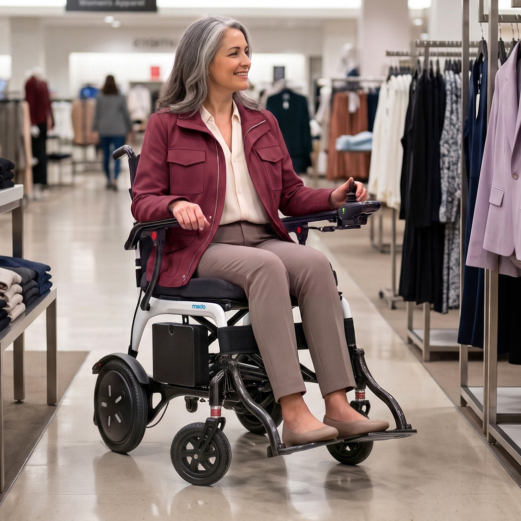 WHILL Modo Breeze Carbon Fiber Lightweight Folding Power Wheelchair