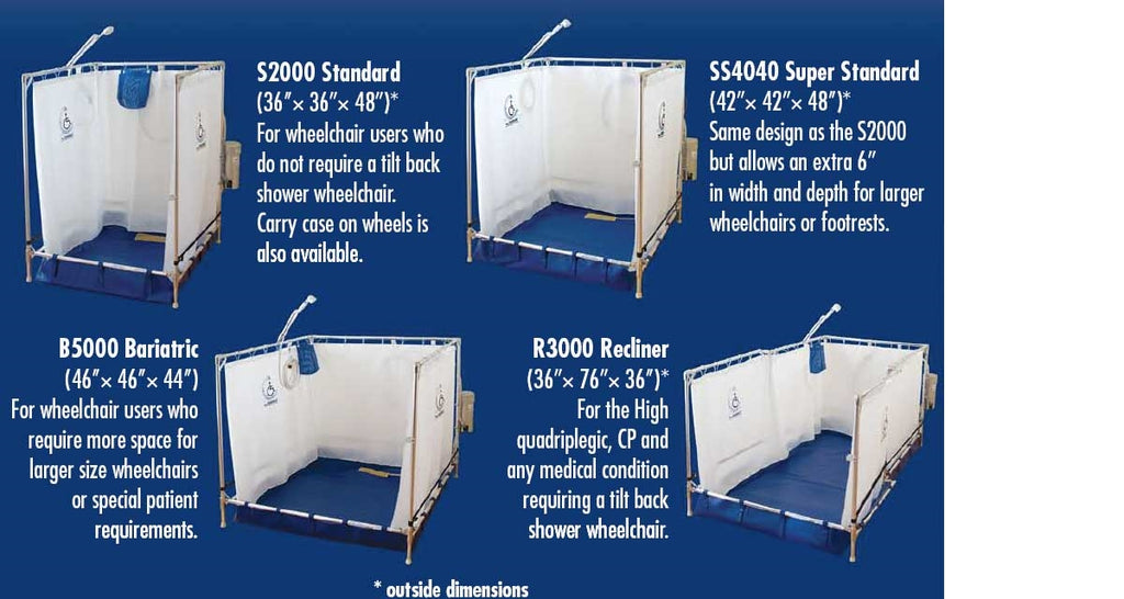 FAWSsit Portable Wheelchair Shower