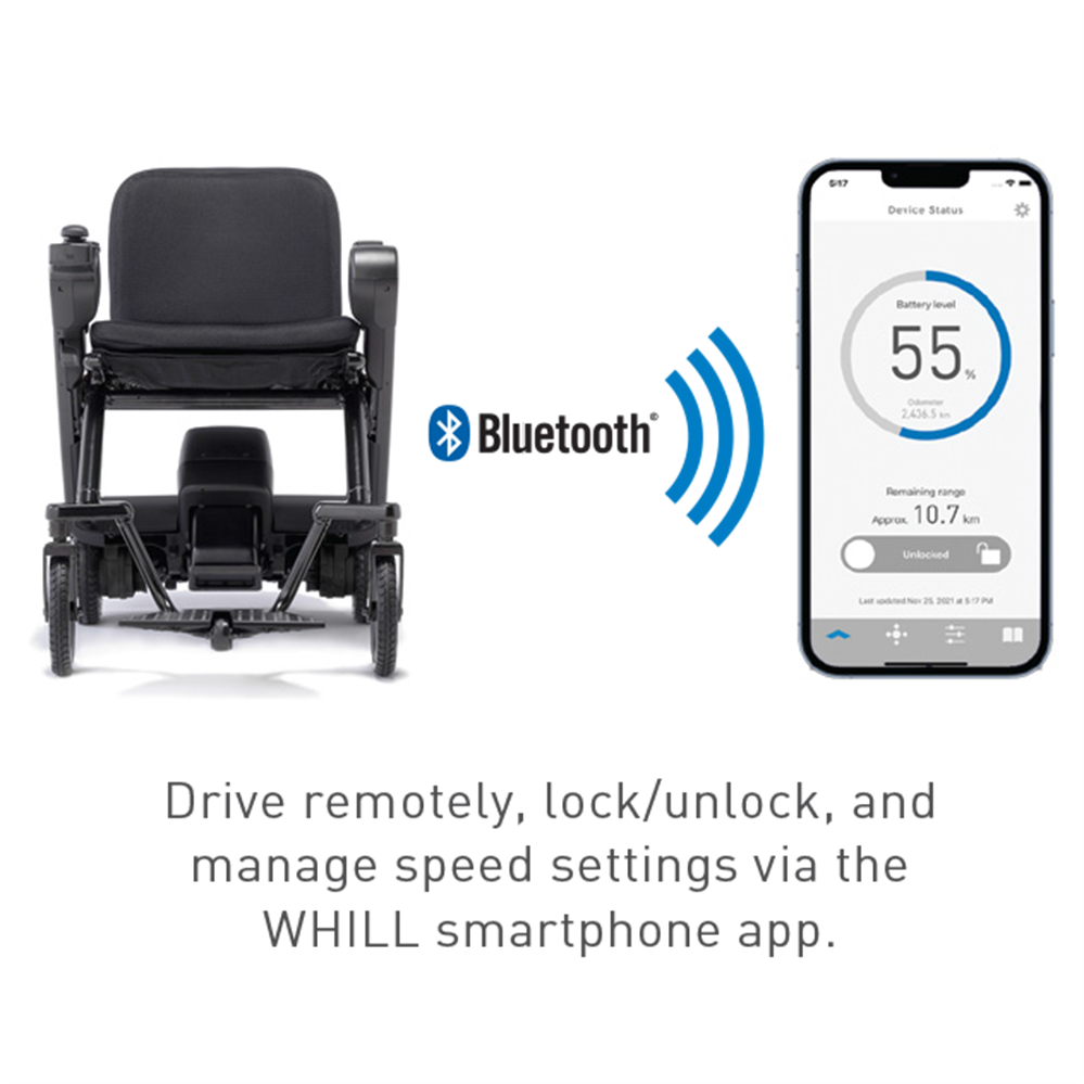WHILL Model Fi Folding Travel Power Wheelchair