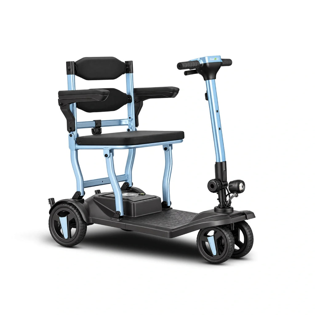 SCOOTNGO FLEXI 3-Wheel Smart Folding Travel Scooter — 42 lb