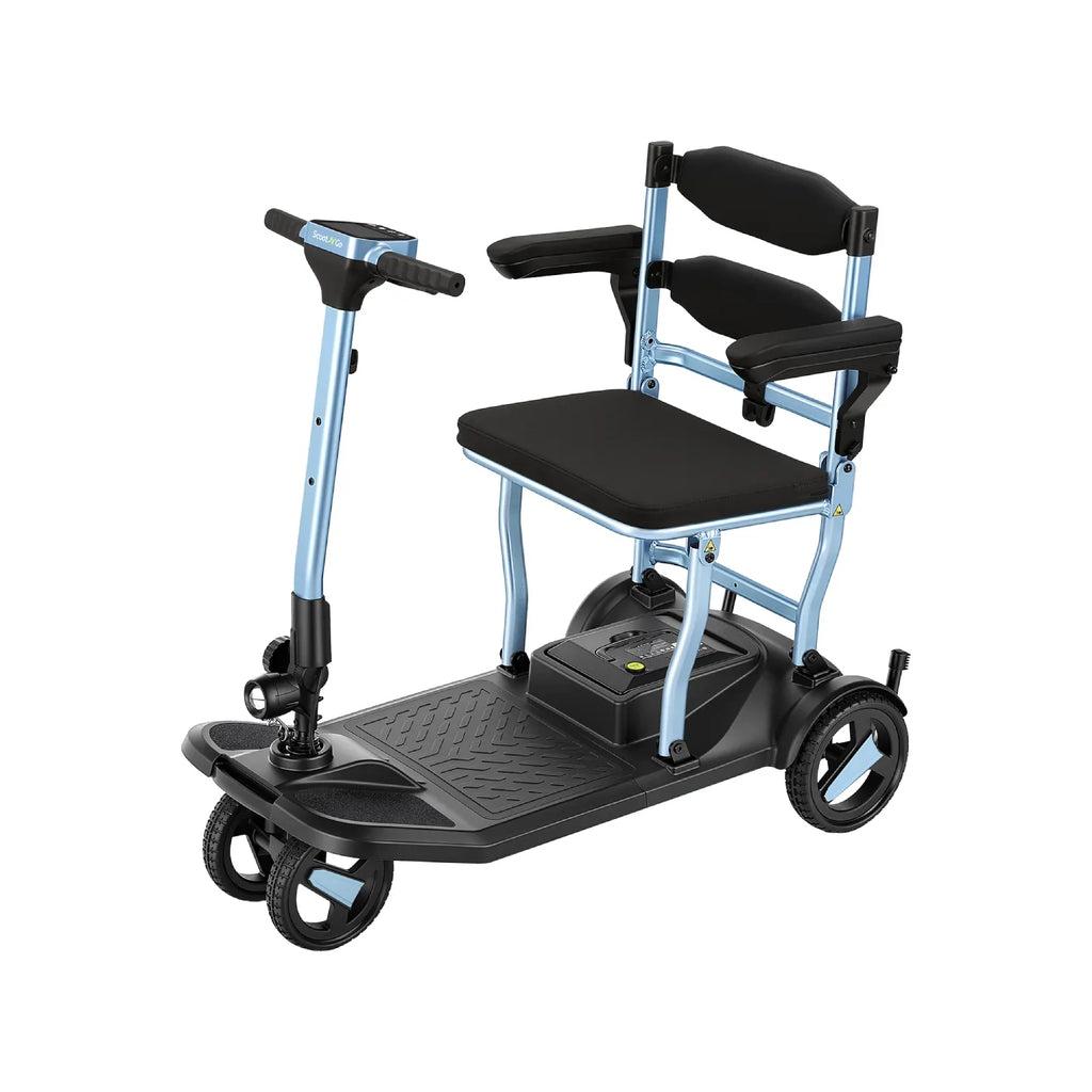 SCOOTNGO FLEXI 3-Wheel Smart Folding Travel Scooter — 42 lb