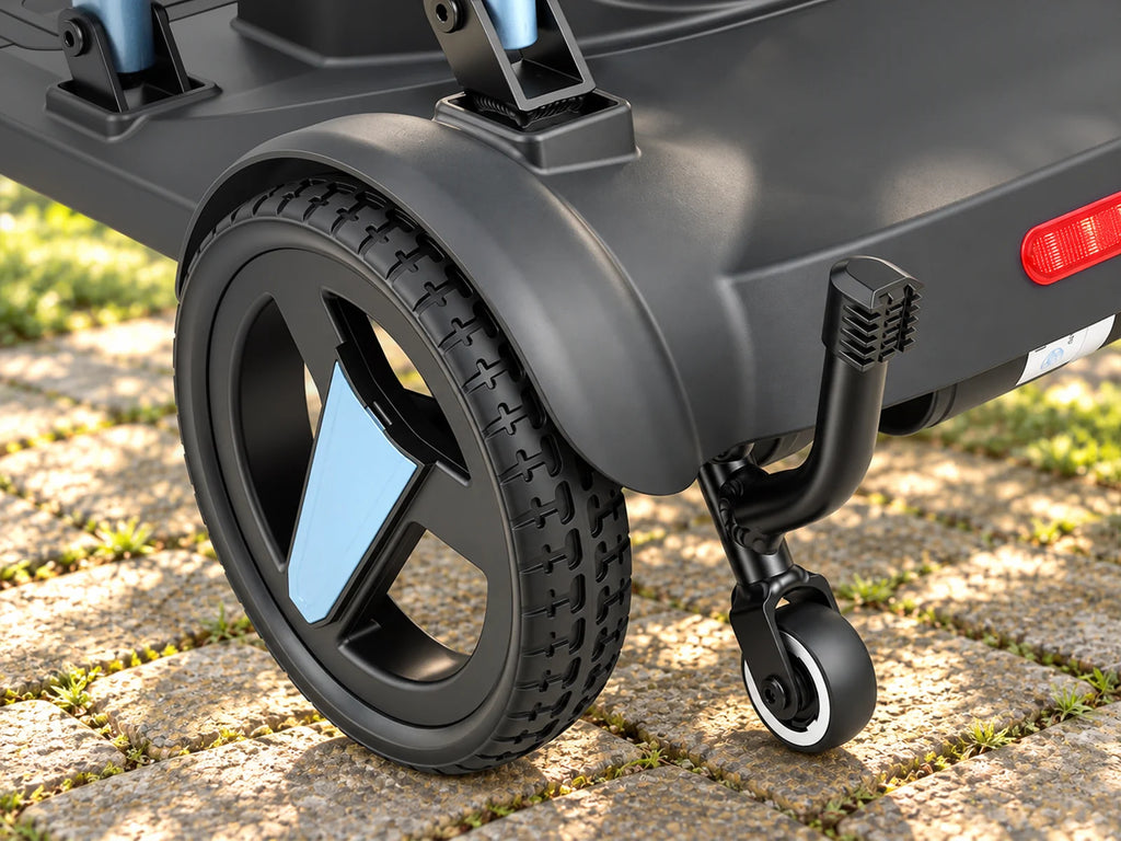 SCOOTNGO FLEXI 3-Wheel Smart Folding Travel Scooter — 42 lb