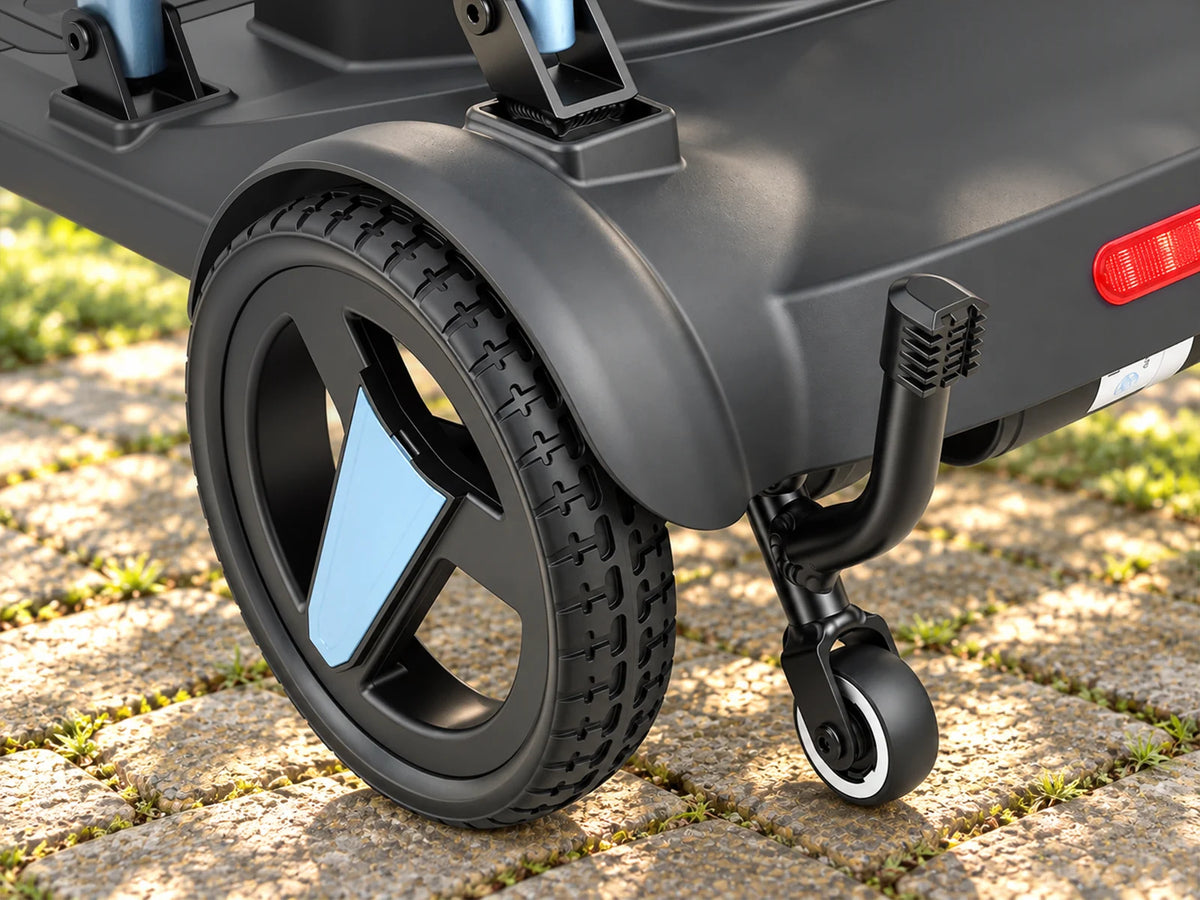SCOOTNGO FLEXI 3-Wheel Smart Folding Travel Scooter — 42 lb