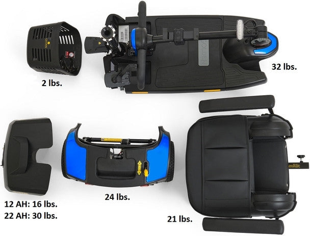 Buzzaround XL 3-Wheel Portable Scooter GB121B-STD by Golden