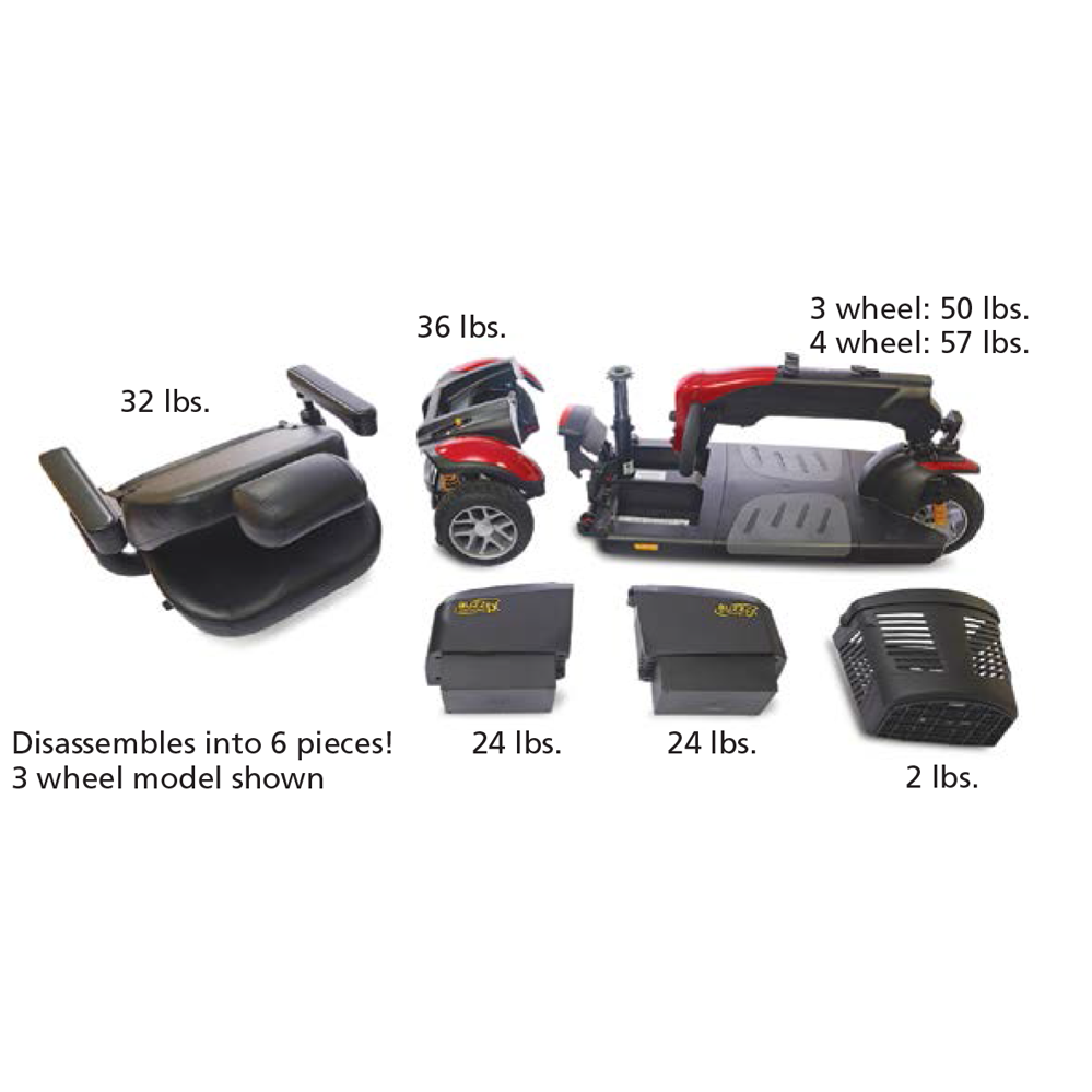 Buzzaround LX 4-Wheel Mobility Scooter