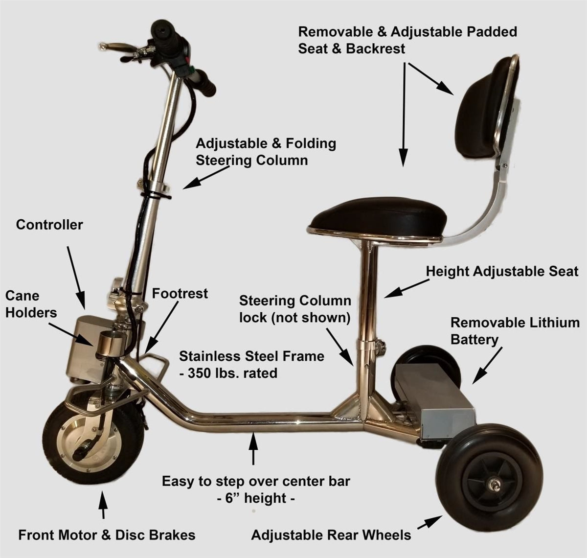 HandyScoot Lightweight Foldable Travel Scooter