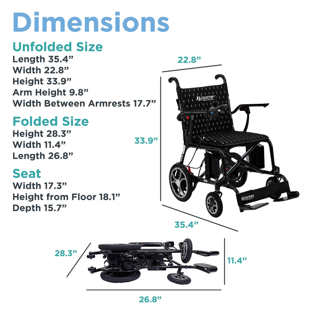 Journey Air Elite Lightweight Folding Power Chair