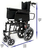 Karman Healthcare KM-5000-TP Ultralight Transport Reclining Wheelchair