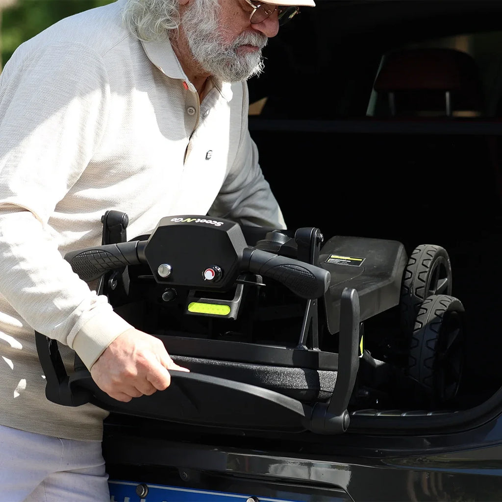SCOOTNGO LITE Auto-Fold Travel Mobility Scooter — Dual Lithium Batteries