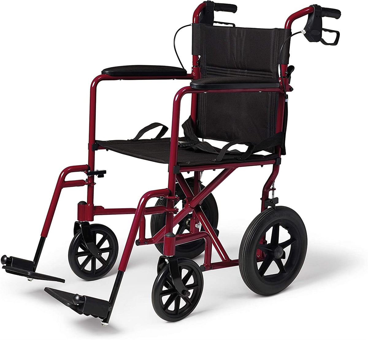 Medline Excel Aluminum Transport Chair with 12" Rear Wheels