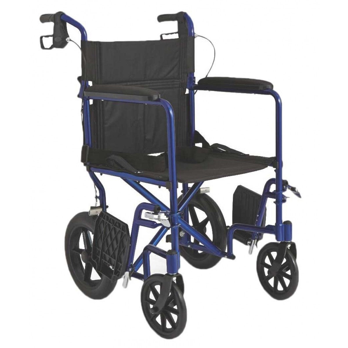 Medline Excel Aluminum Transport Chair with 12" Rear Wheels