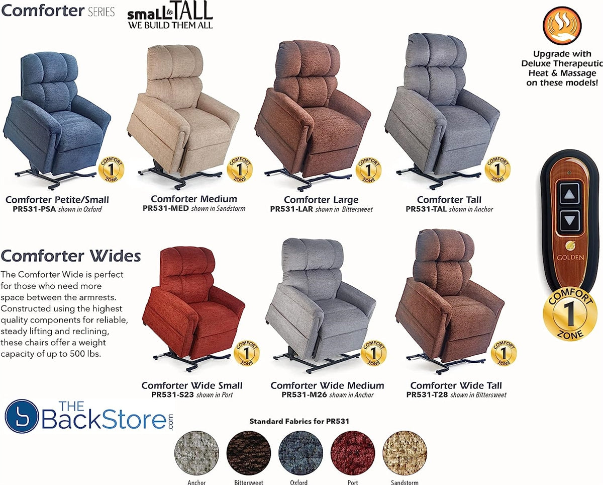 Golden Comforter PR-531 3-Position Lift Chair