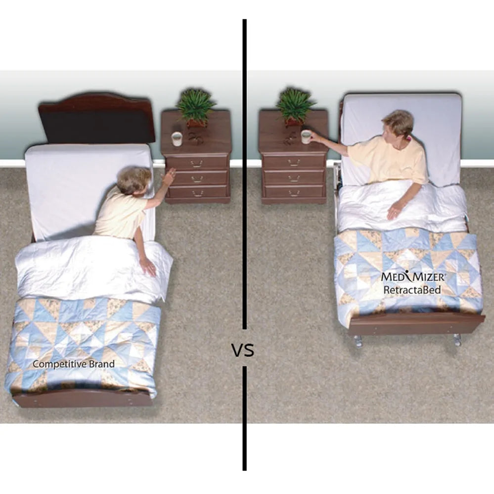 Med-Mizer Retractabed Hospital Bed Frame -Wall Hugger Bed