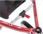 Drive Medical Nitro 3 Euro-Style Rollator Walker with Wheels, Red