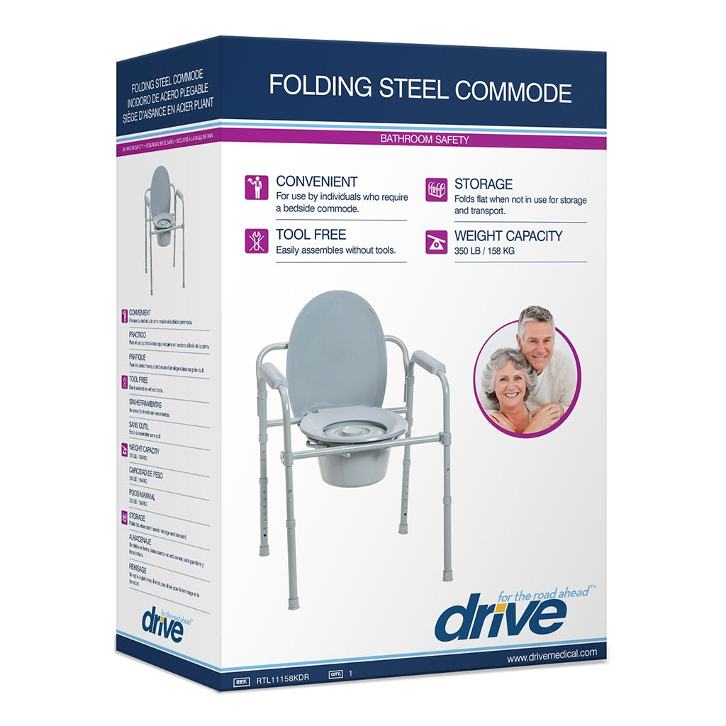 Drive Folding Steel Commode