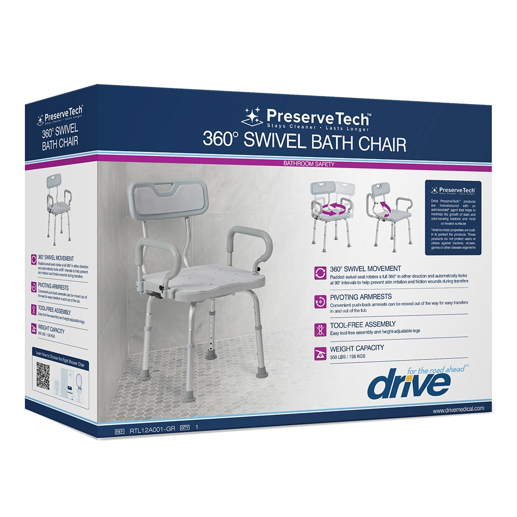 PreserveTech 360° Swivel Bath Chair