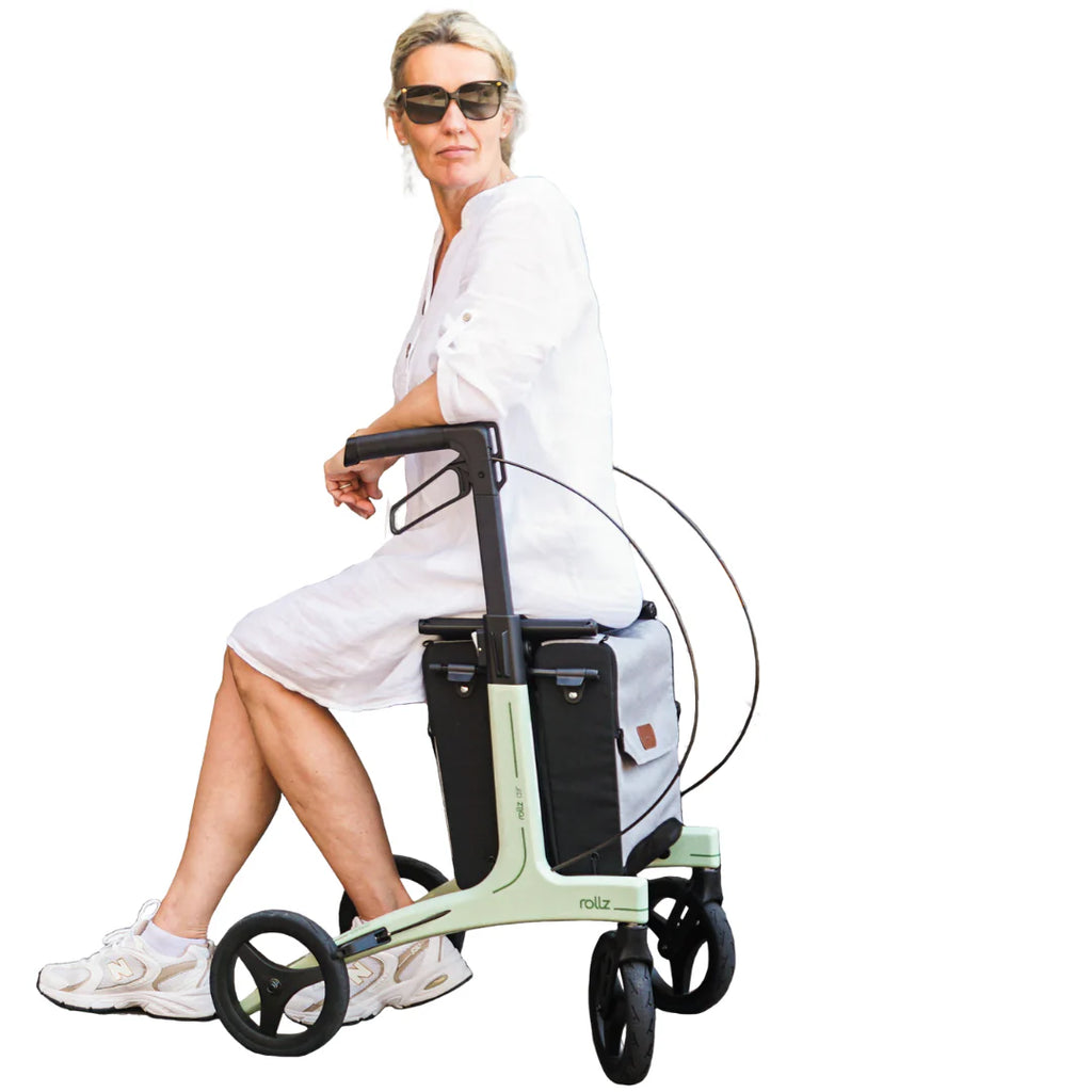 Rollz Air Lightweight Folding Carbon Rollator - Weighs 10.4 lbs