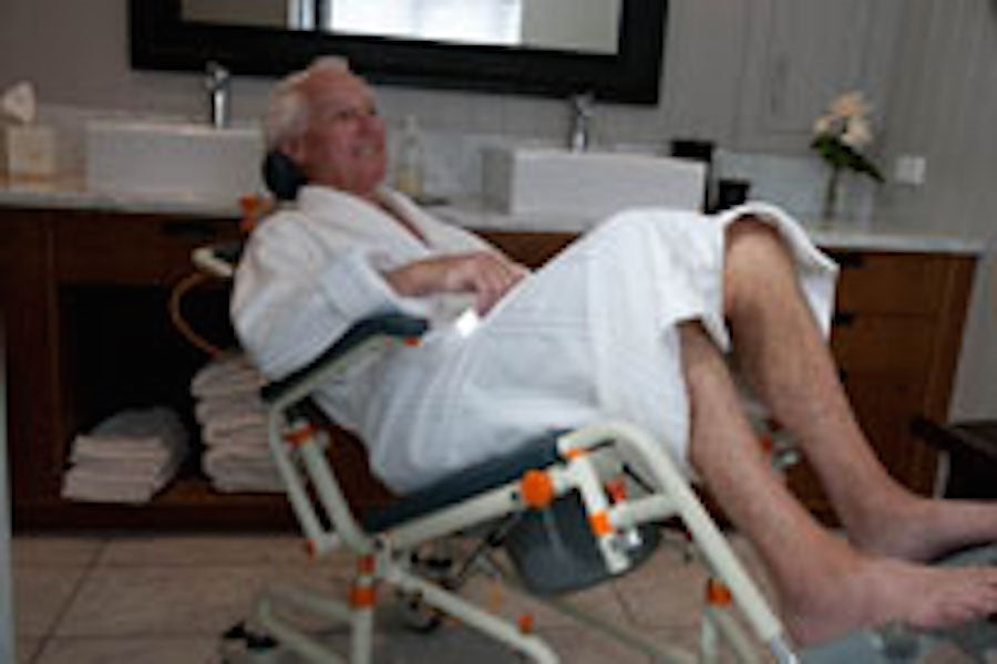 ShowerBuddy SB3T Roll-InBuddy Commode Chair with Tilt