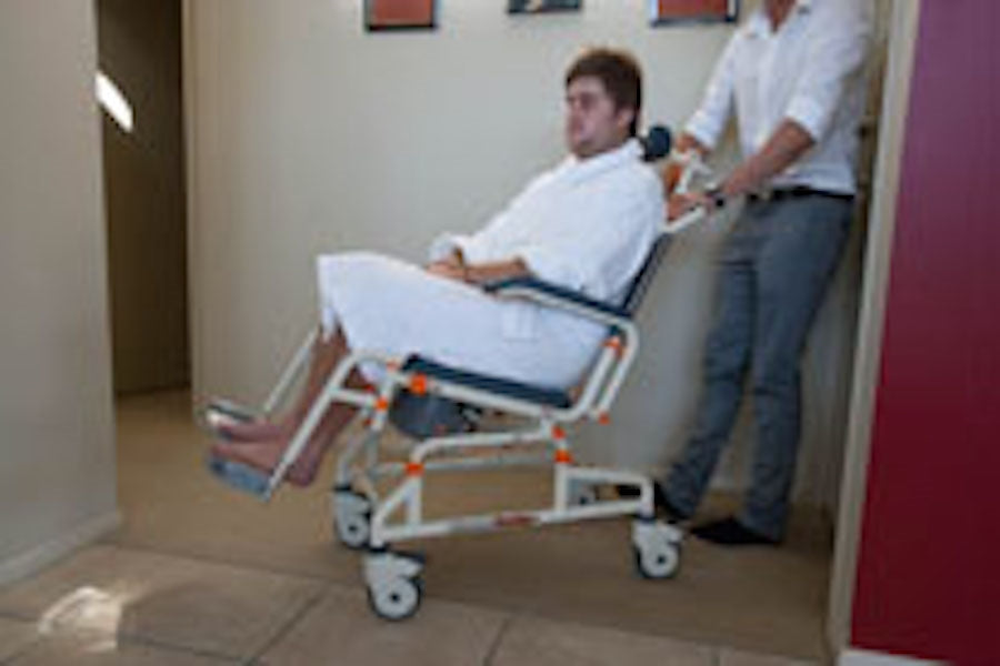 ShowerBuddy SB3T Roll-InBuddy Commode Chair with Tilt