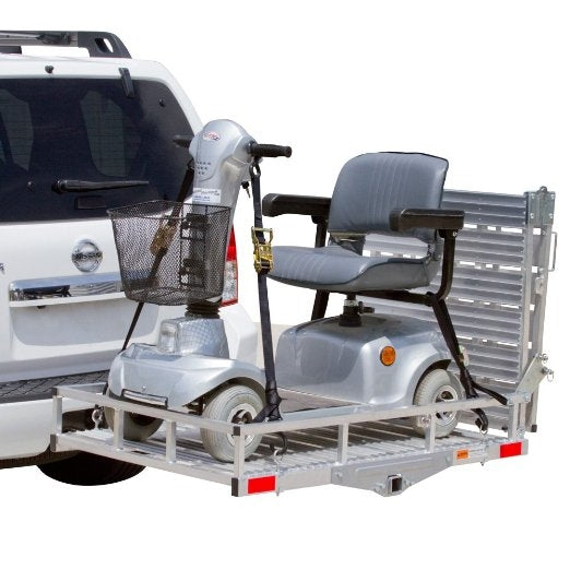 Rage Deluxe Aluminum Folding Scooter, Wheelchair Carrier - 500 lb Capacity