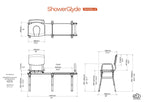 ShowerGlyde SG2 Sliding Transfer Bench - Fits Over Toilet
