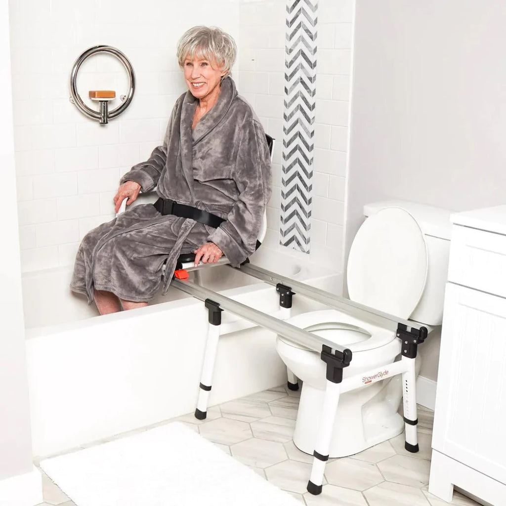 ShowerGlyde SG2 Sliding Transfer Bench - Fits Over Toilet