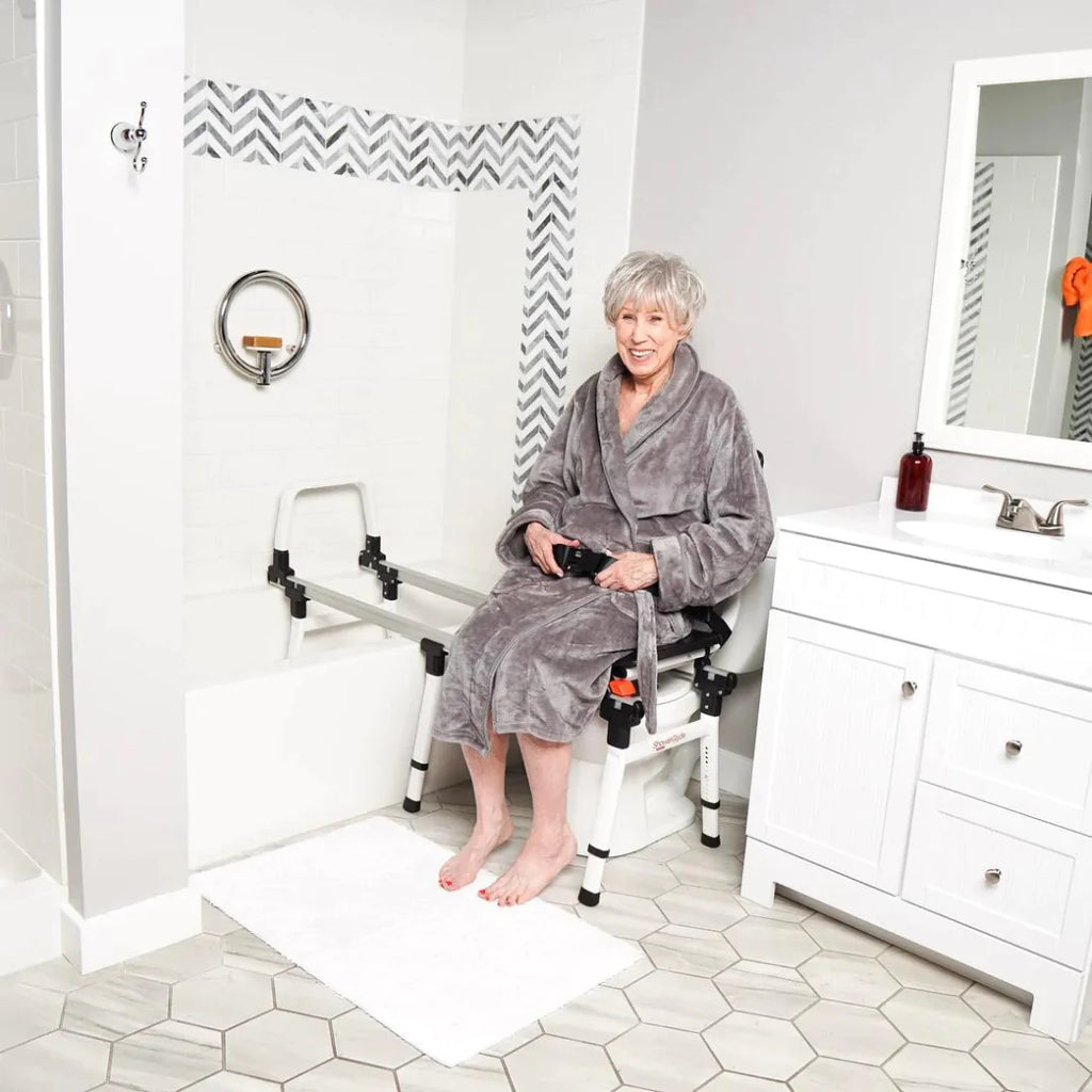 ShowerGlyde SG2 Sliding Transfer Bench - Fits Over Toilet