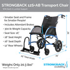 Strongback Mobility Excursion 12 Transport Wheelchair