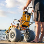 Wheeleez All-Terrain Padded Beach Wheelchair for Adults and Kids - 4 Wheels - Sandpiper