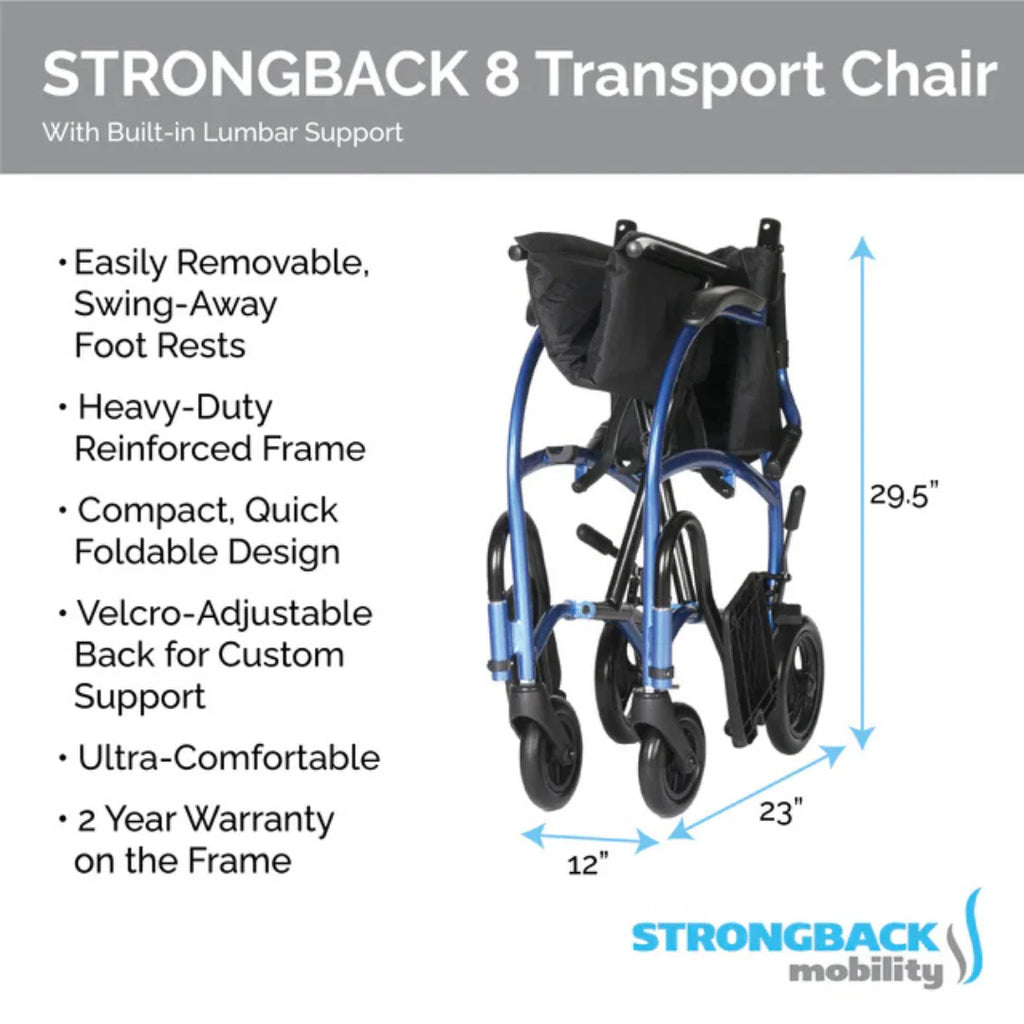 STRONGBACK Excursion 8 Transport Chair