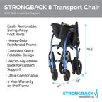 STRONGBACK Excursion 8 Transport Chair