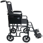 Karman Healthcare T-2700 Transport Wheelchair With Removable Armrest and Footrest