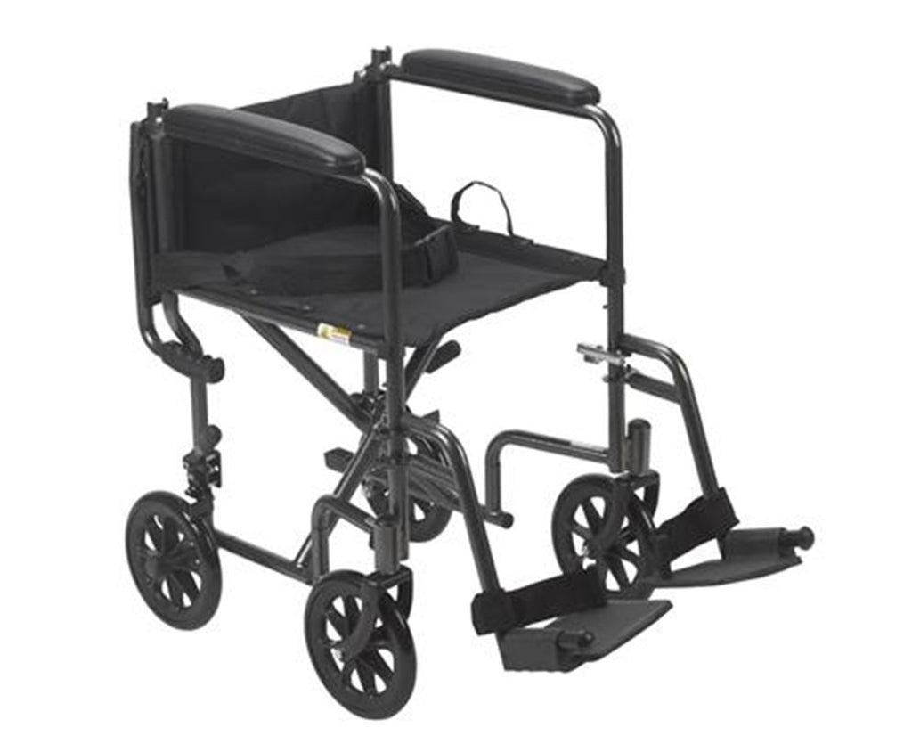 Drive Medical TR37E-SV Steel Transport Chair