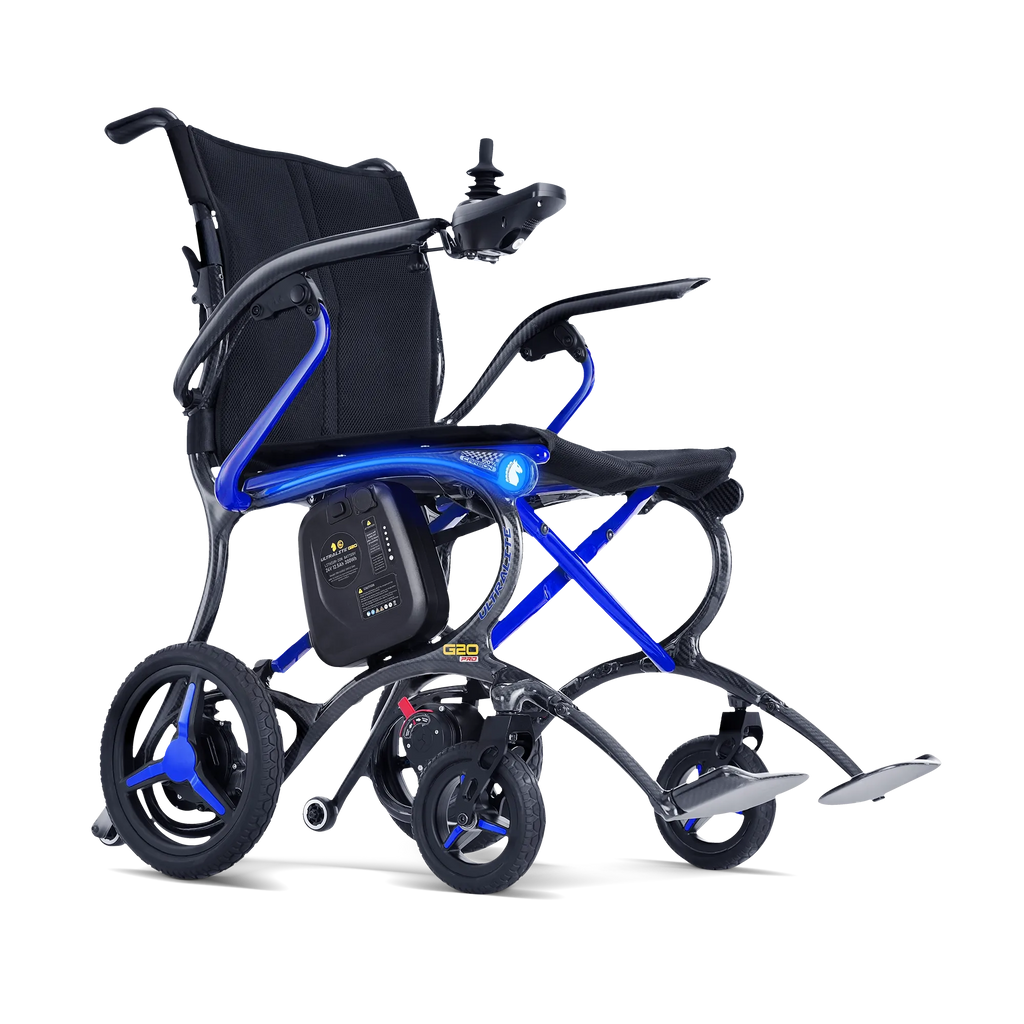 Forcemech Ultralite G20 PRO Carbon Fiber Folding Power Wheelchair 26lbs
